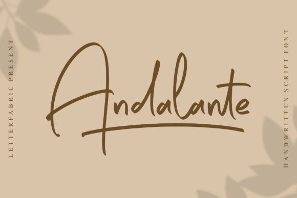 Andalante: A Handwritten Font with Editorial Warmth