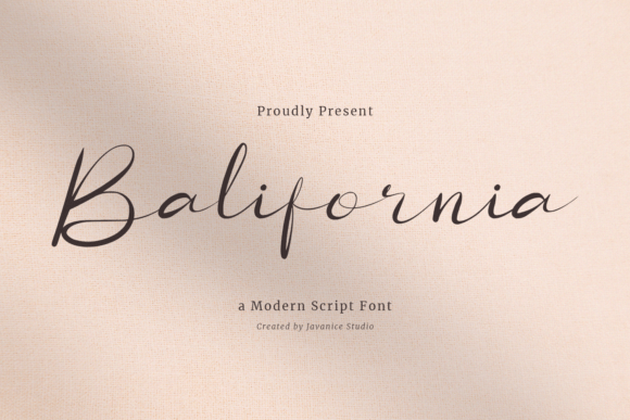 Balifornia Font: Modern Script for Crafters