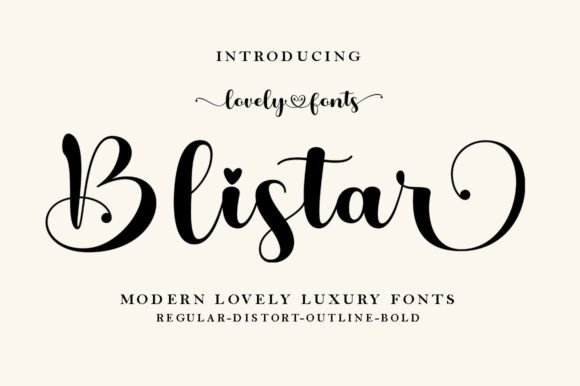 Blistar: A Romantic Modern Script Typeface for Editorial Design