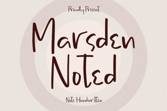 Marsden Noted: A Handwritten Font That Makes Your Brand Feel Human